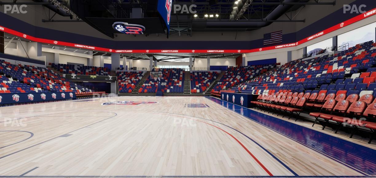 Liberty Arena - Section Courtside B Seat View