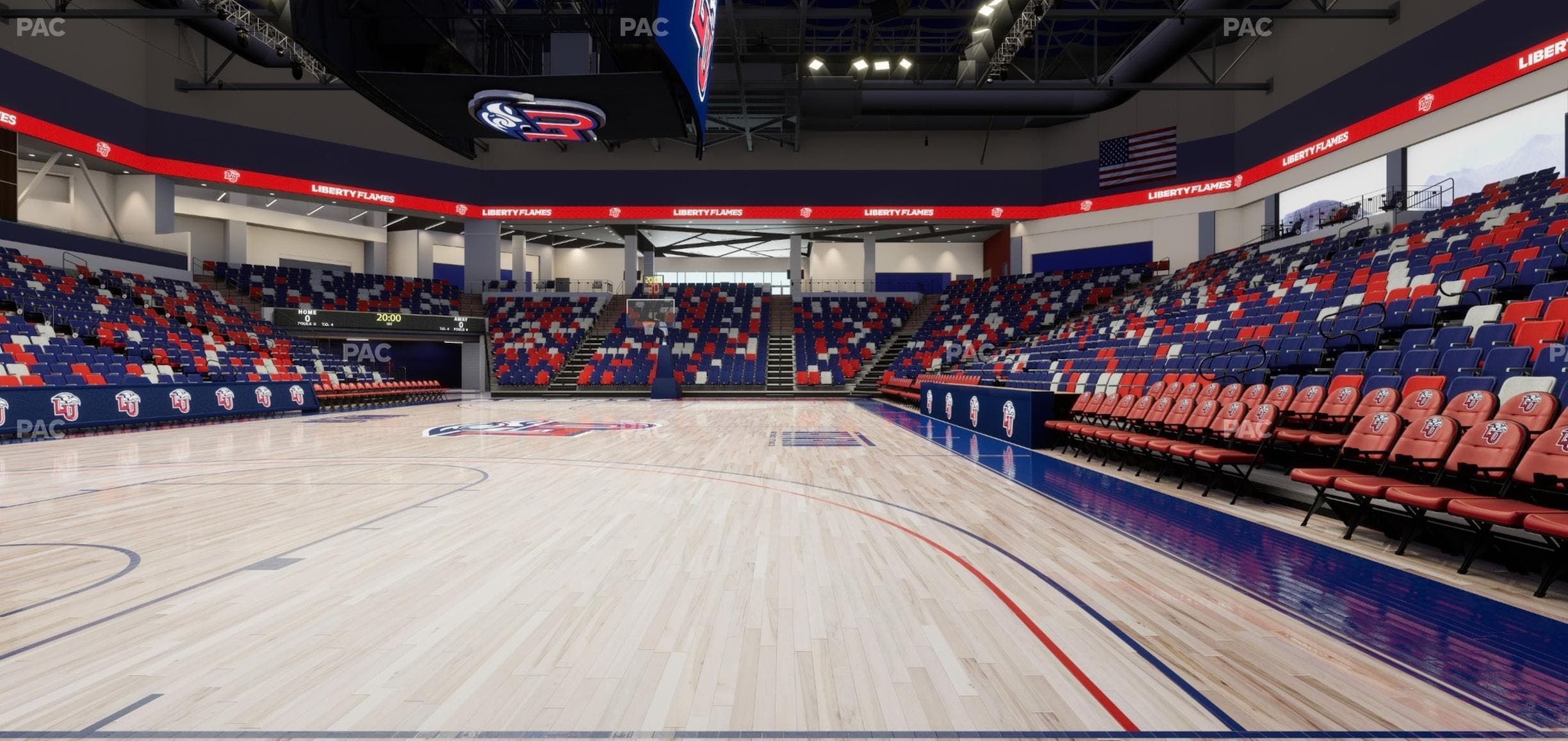 Liberty Arena - Section Courtside B Seat View