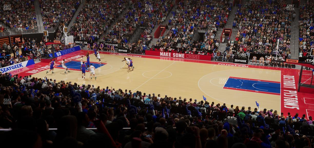 Little Caesars Arena - Section 107 Seat View