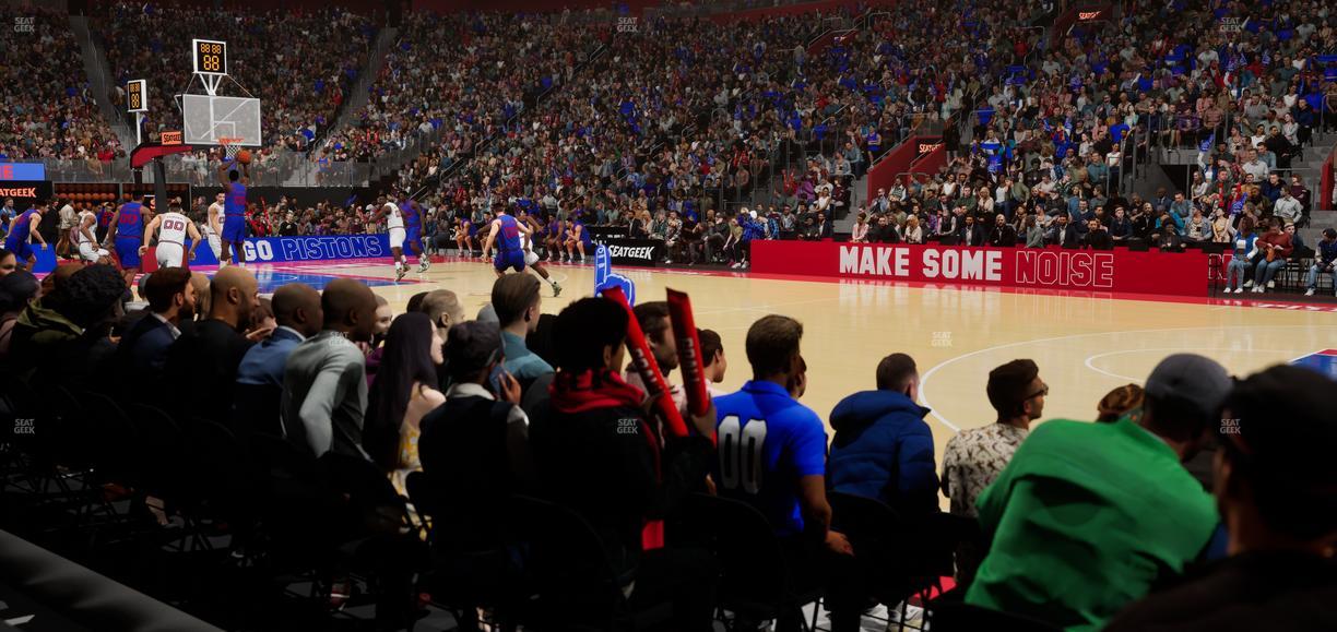 Little Caesars Arena - Section 107 Seat View