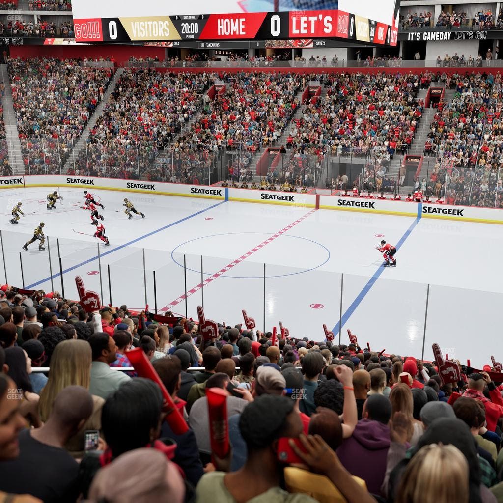 Little Caesars Arena - Section 107 Seat View