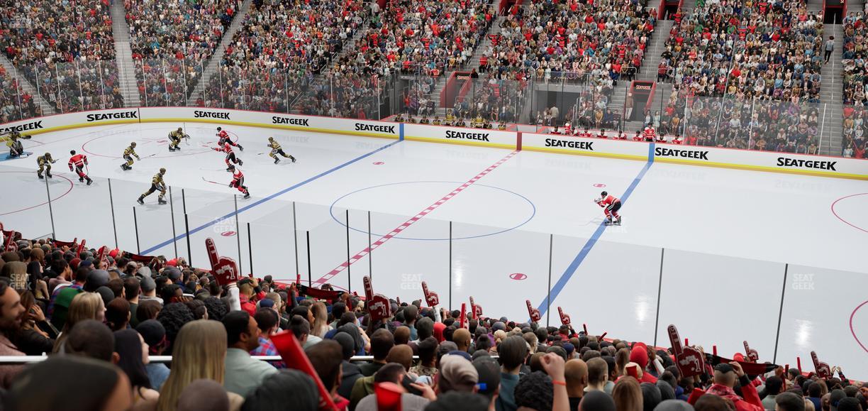 Little Caesars Arena - Section 107 Seat View