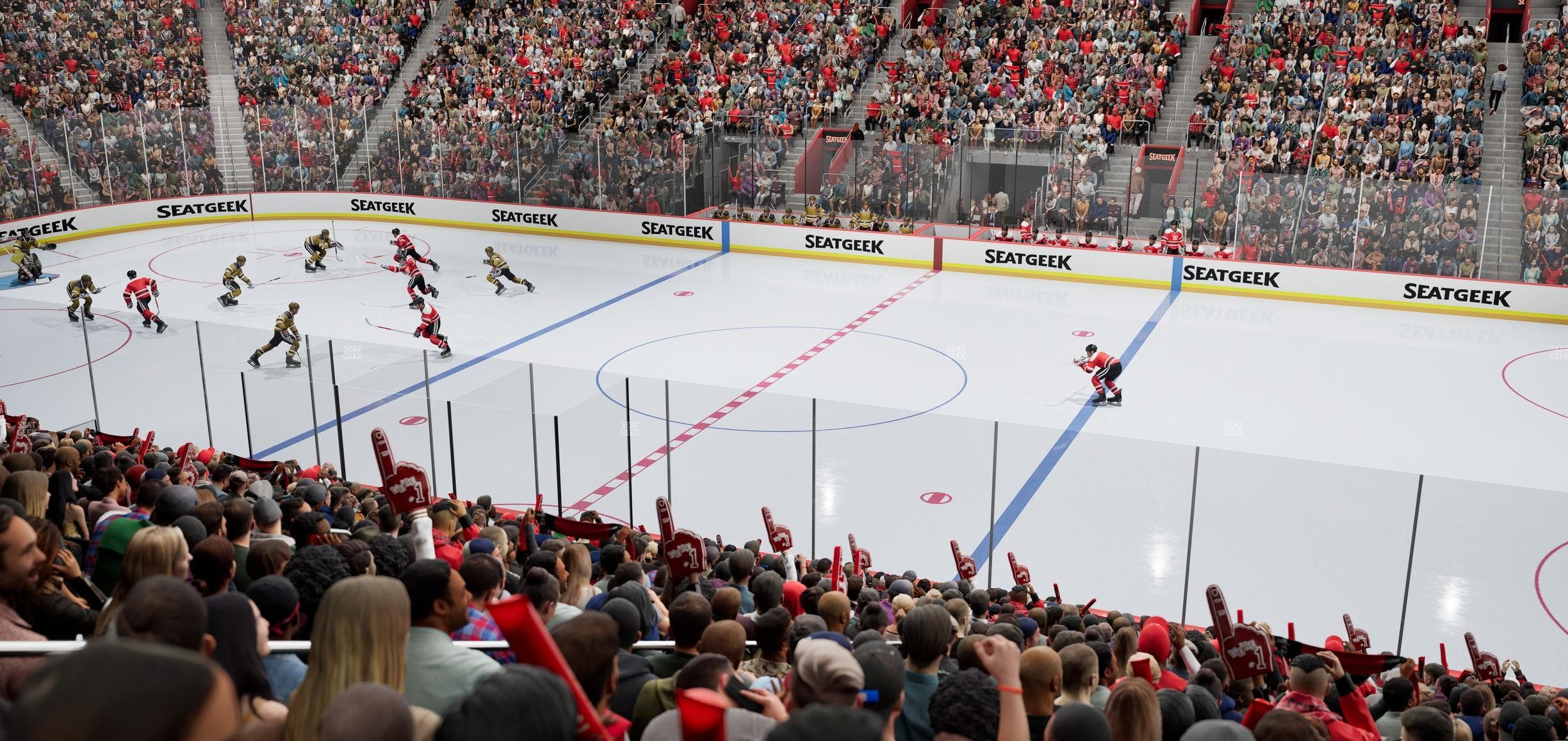 Little Caesars Arena - Section 107 Seat View