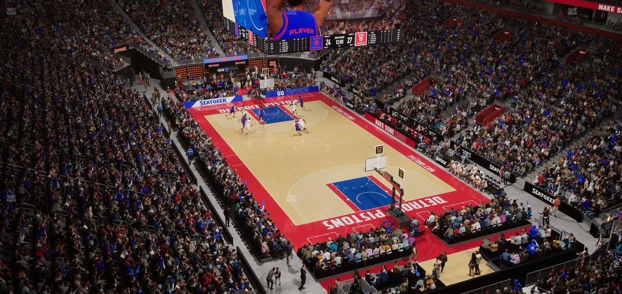 Little Caesars Arena - Section 206 Seat View
