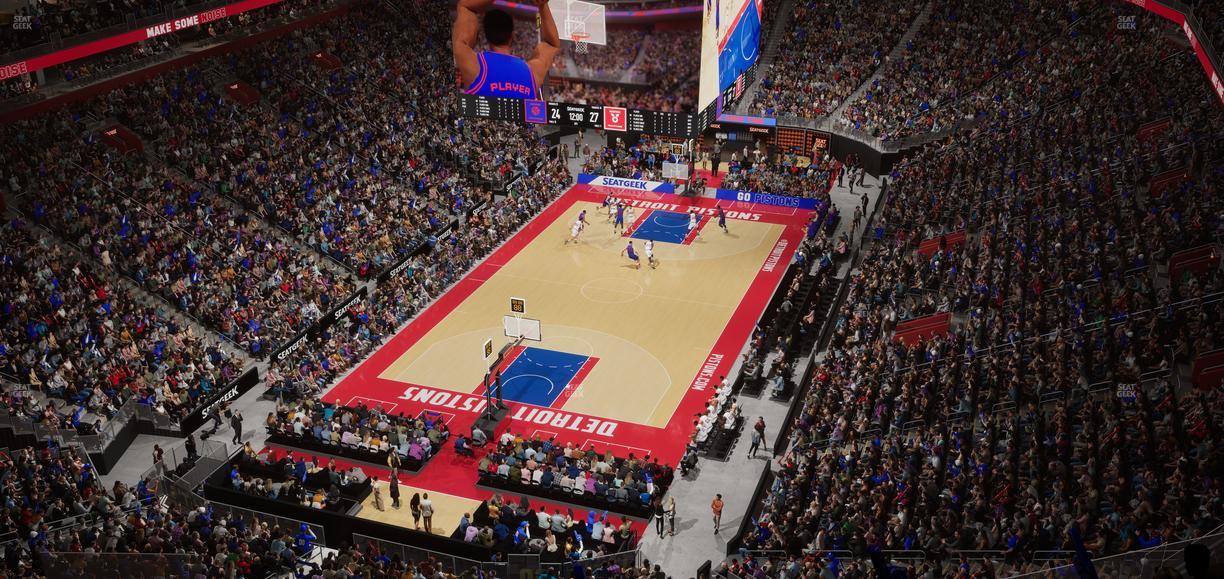 Little Caesars Arena - Section Drink Rail 201 Seat View