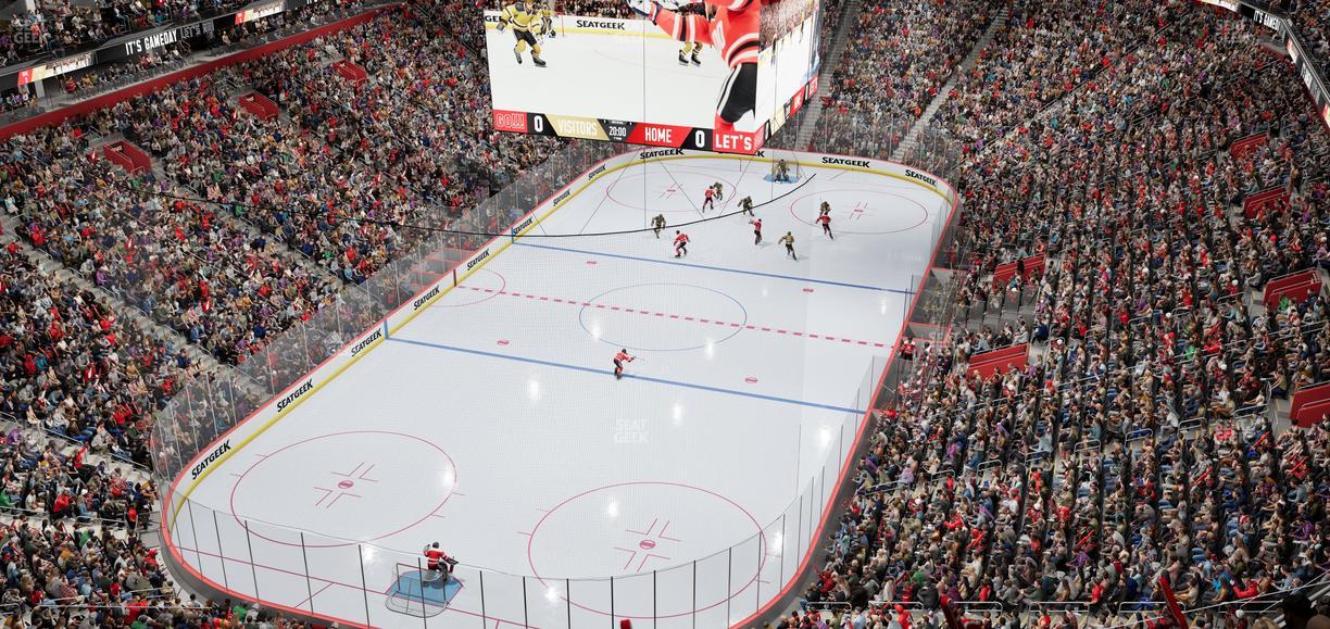 Little Caesars Arena - Section Drink Rail 201 Seat View
