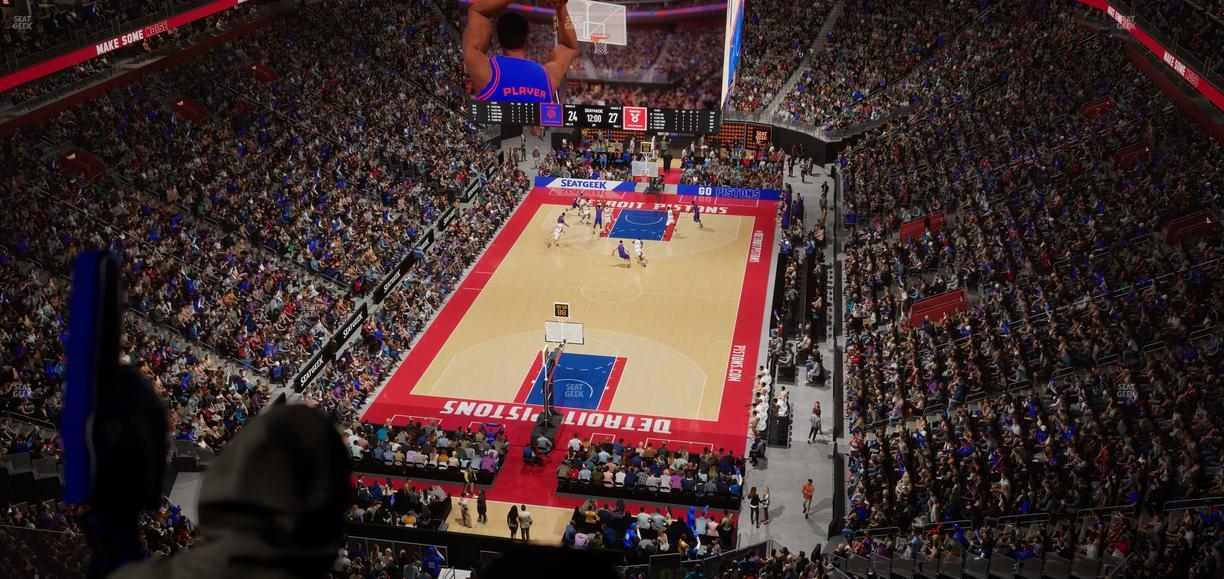 Little Caesars Arena - Section Drink Rail 202 Seat View