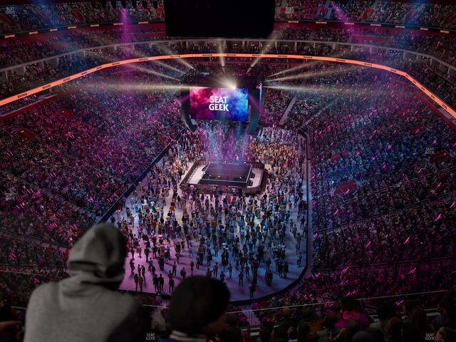Little Caesars Arena - Section Drink Rail 202 Seat View
