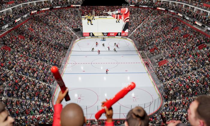 Little Caesars Arena - Section Drink Rail 203 Seat View