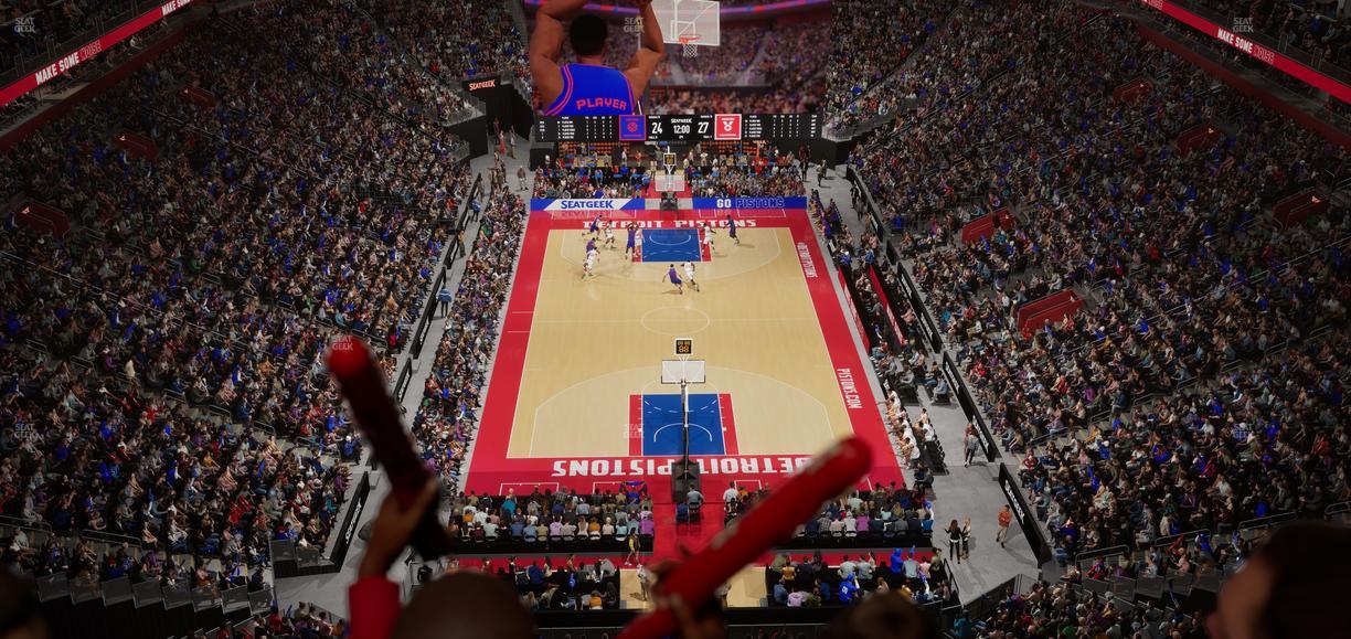 Little Caesars Arena - Section Drink Rail 203 Seat View