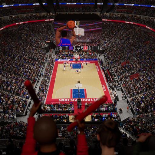 Little Caesars Arena - Section Drink Rail 203 Seat View