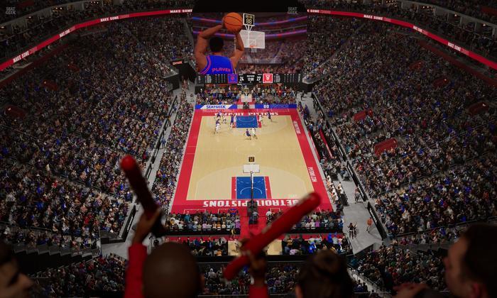 Little Caesars Arena - Section Drink Rail 203 Seat View