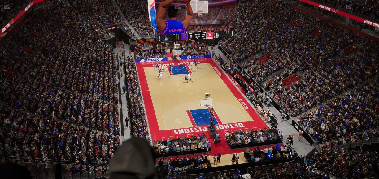 Little Caesars Arena - Section Drink Rail 204 Seat View