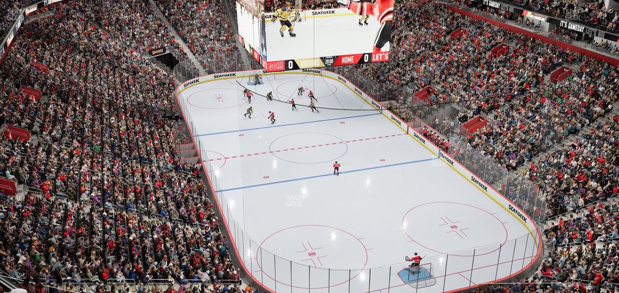 Little Caesars Arena - Section Drink Rail 205 Seat View