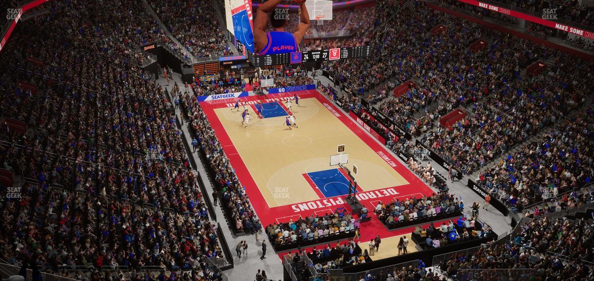 Little Caesars Arena - Section Drink Rail 205 Seat View