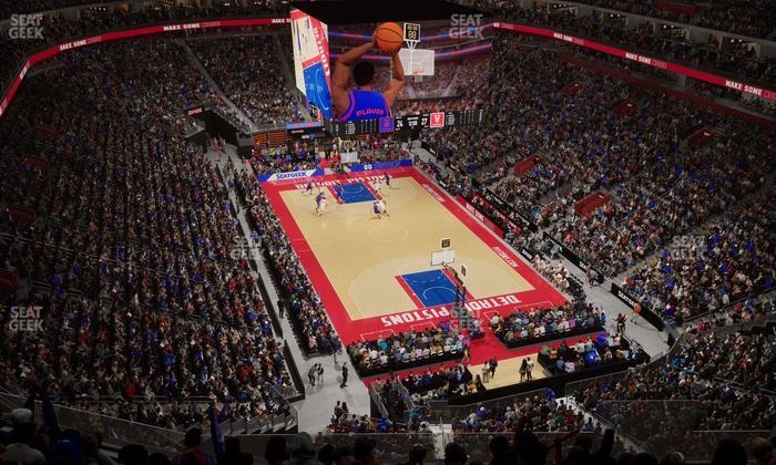 Little Caesars Arena - Section Drink Rail 205 Seat View