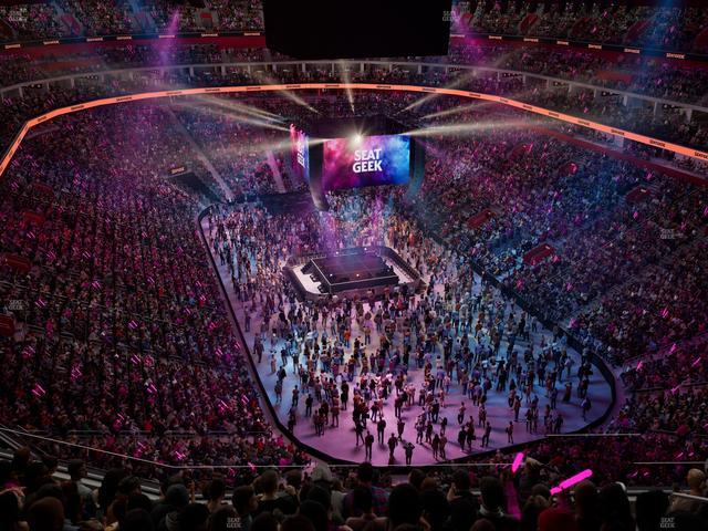 Little Caesars Arena - Section Drink Rail 205 Seat View