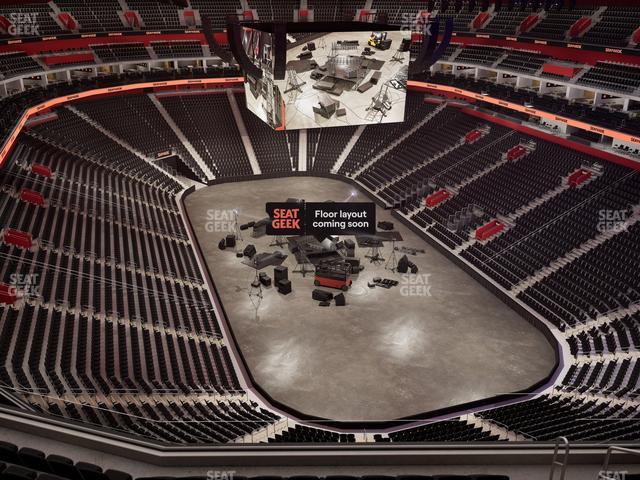 Little Caesars Arena - Section Drink Rail 205 Seat View