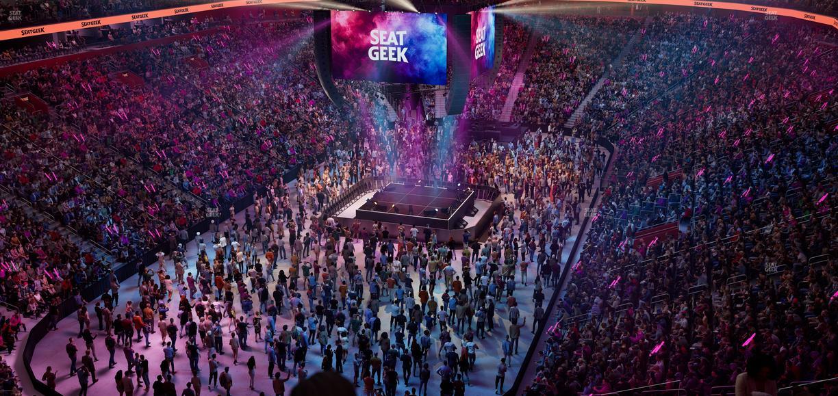 Little Caesars Arena - Section Drink Rail Mezzanine 1 Seat View
