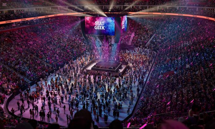 Little Caesars Arena - Section Drink Rail Mezzanine 1 Seat View