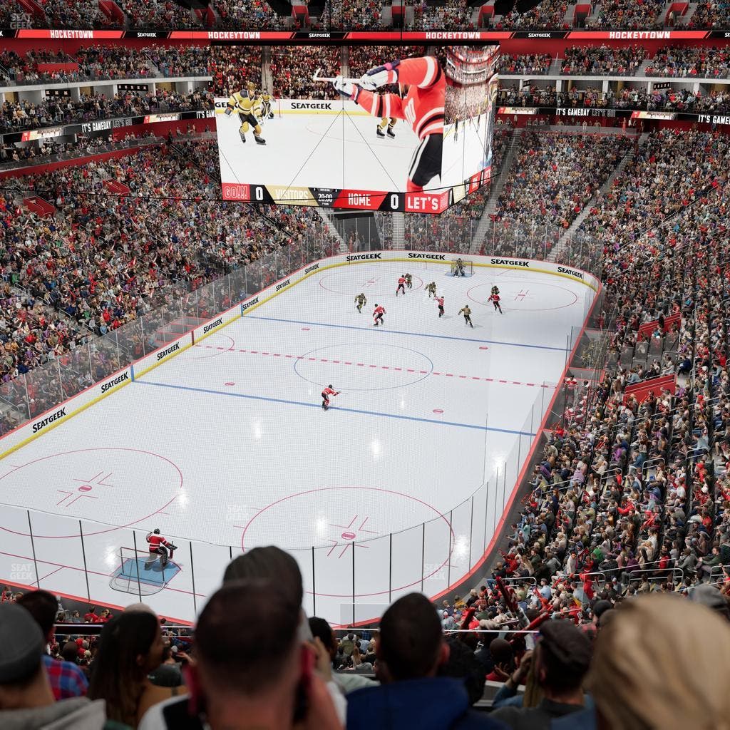 Little Caesars Arena - Section Drink Rail Mezzanine 1 Seat View