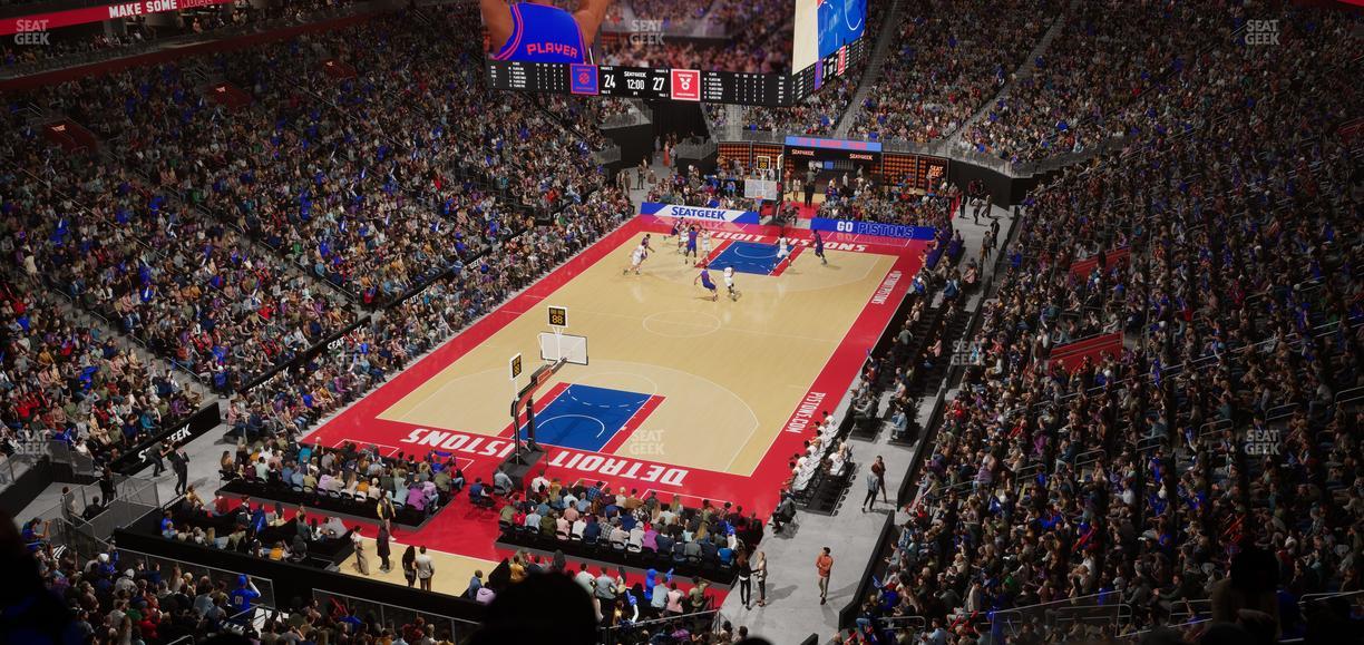 Little Caesars Arena - Section Drink Rail Mezzanine 1 Seat View