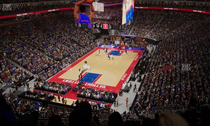 Little Caesars Arena - Section Drink Rail Mezzanine 1 Seat View