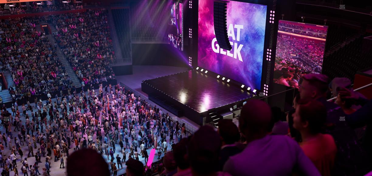 Little Caesars Arena - Section Drink Rail Mezzanine 11 Seat View