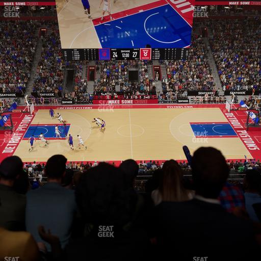 Little Caesars Arena - Section Drink Rail Mezzanine 11 Seat View