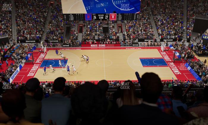 Little Caesars Arena - Section Drink Rail Mezzanine 11 Seat View