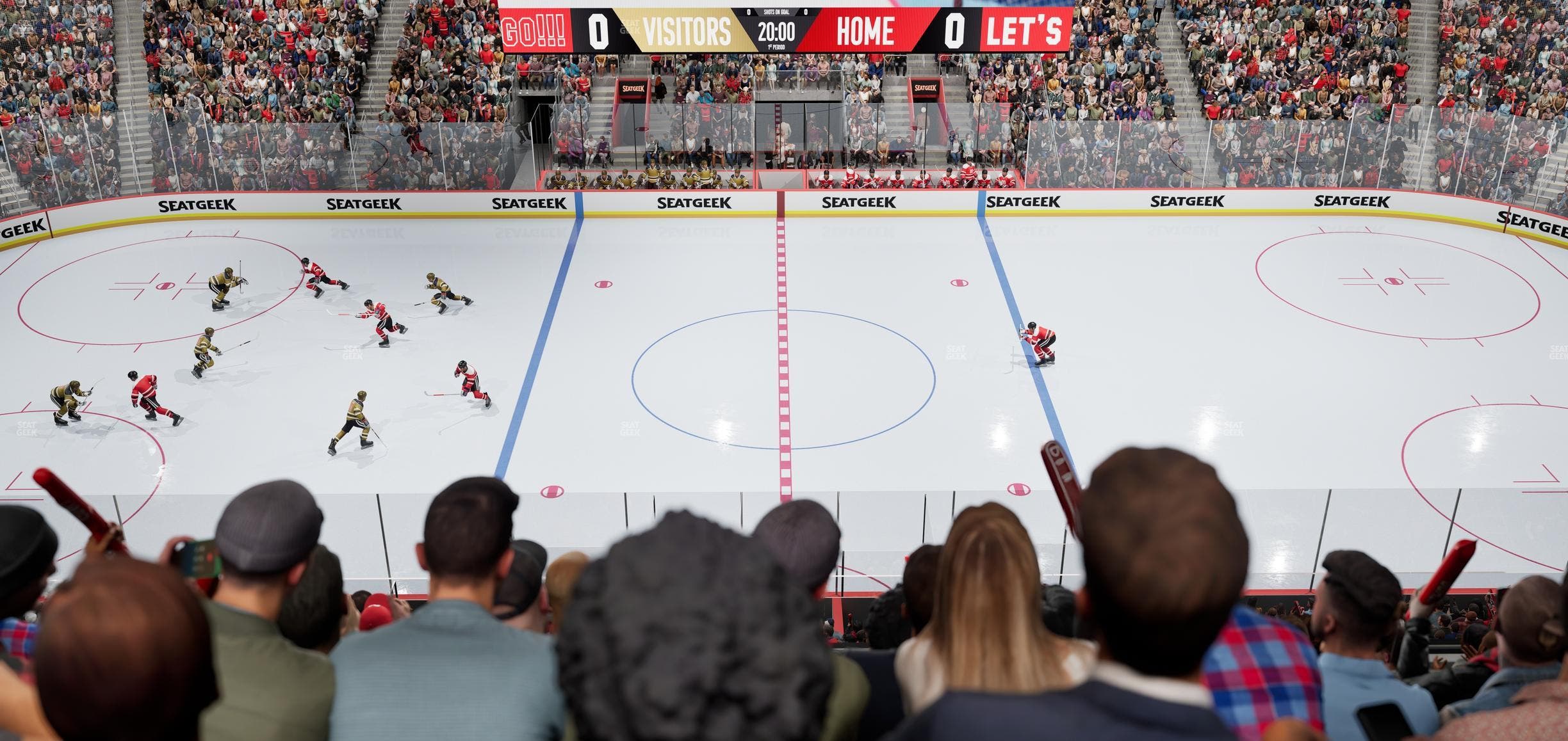 Little Caesars Arena - Section Drink Rail Mezzanine 11 Seat View
