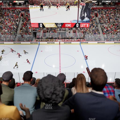 Little Caesars Arena - Section Drink Rail Mezzanine 11 Seat View