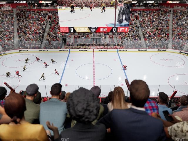 Little Caesars Arena - Section Drink Rail Mezzanine 11 Seat View