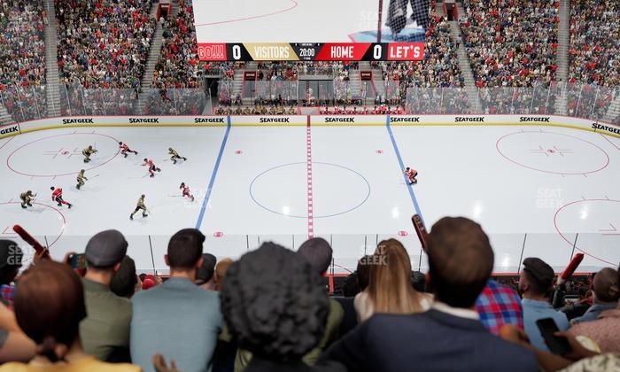 Little Caesars Arena - Section Drink Rail Mezzanine 11 Seat View