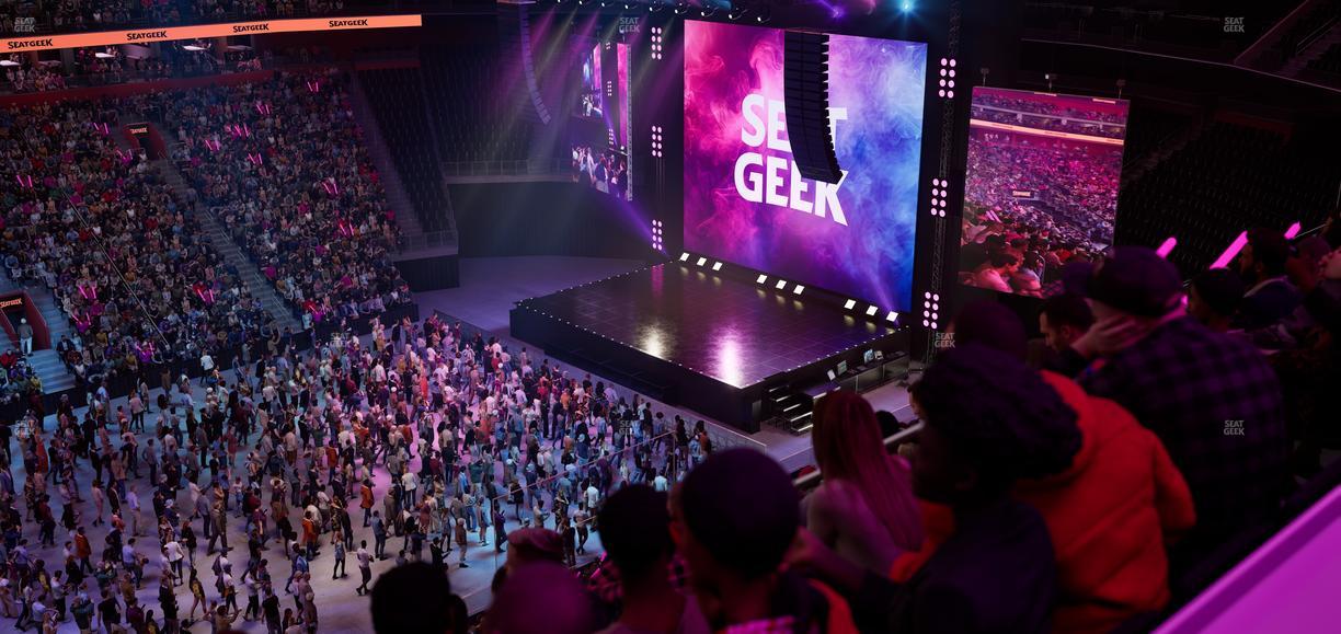 Little Caesars Arena - Section Drink Rail Mezzanine 12 Seat View