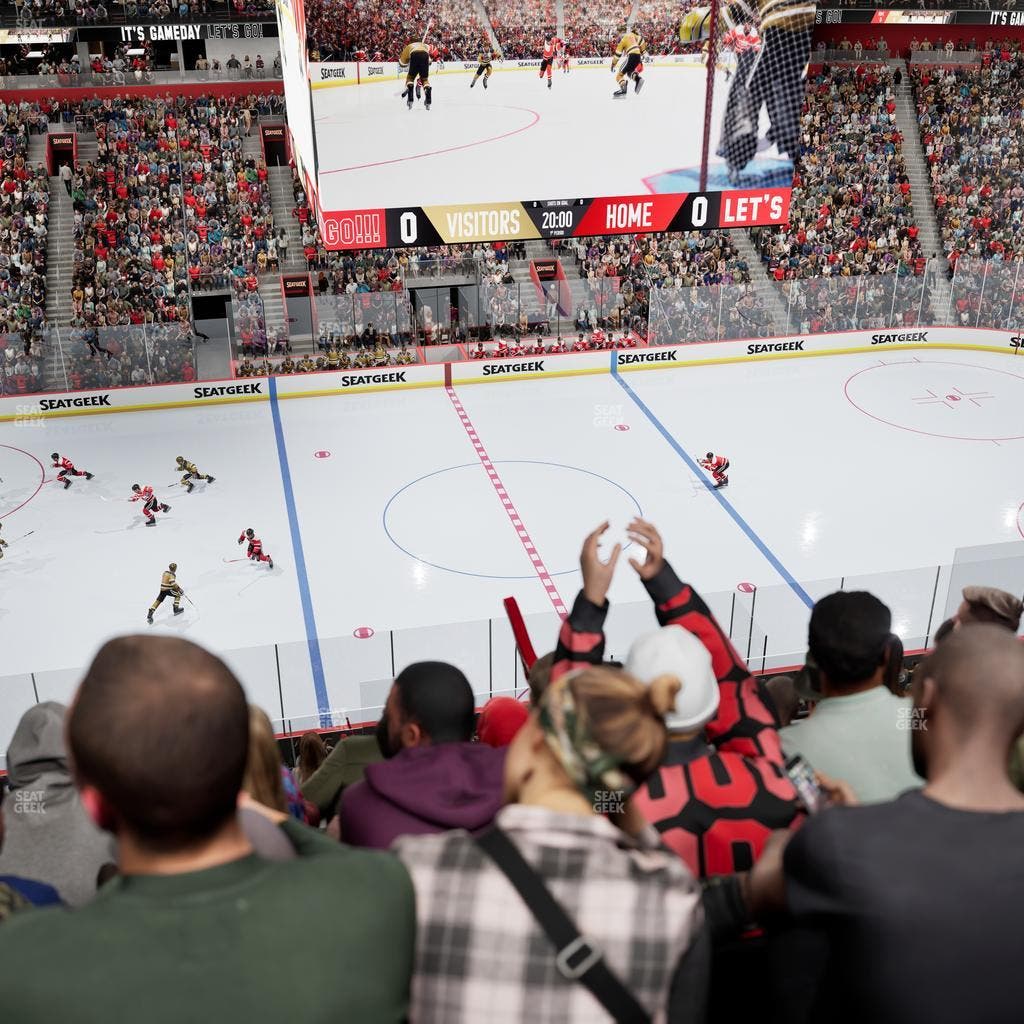 Little Caesars Arena - Section Drink Rail Mezzanine 12 Seat View