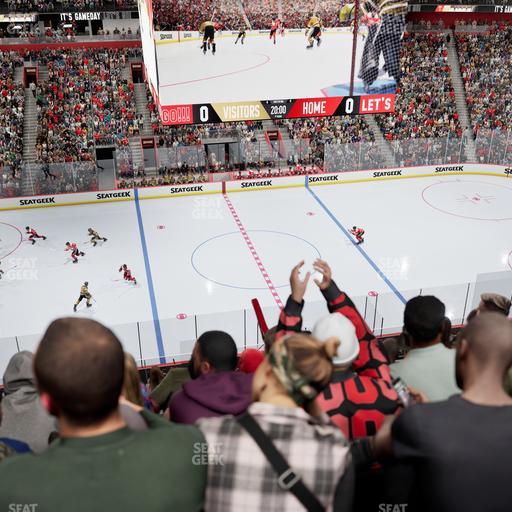 Little Caesars Arena - Section Drink Rail Mezzanine 12 Seat View