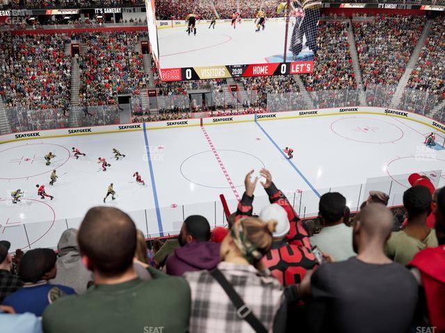 Little Caesars Arena - Section Drink Rail Mezzanine 12 Seat View