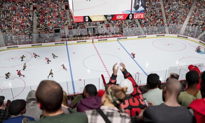 Little Caesars Arena - Section Drink Rail Mezzanine 12 Seat View