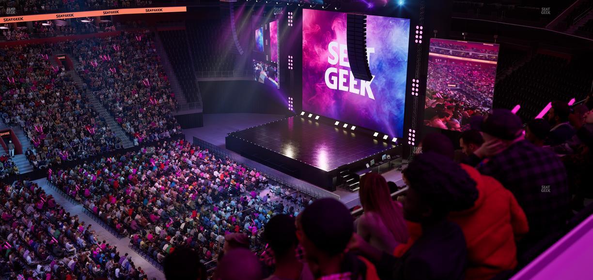 Little Caesars Arena - Section Drink Rail Mezzanine 12 Seat View