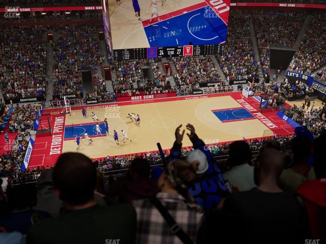 Little Caesars Arena - Section Drink Rail Mezzanine 12 Seat View
