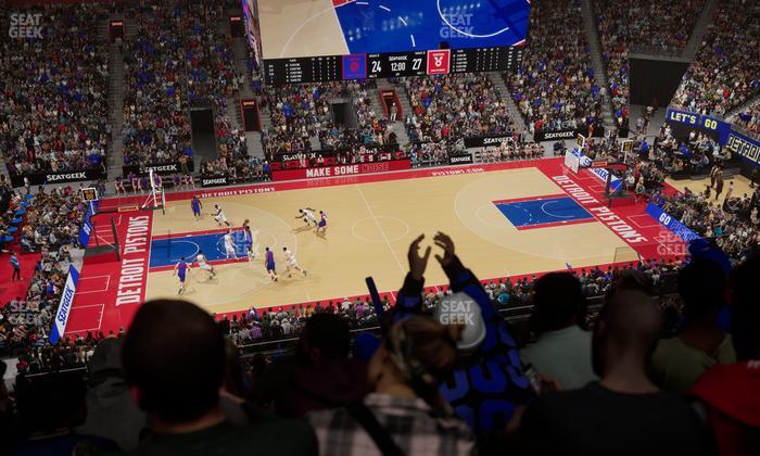 Little Caesars Arena - Section Drink Rail Mezzanine 12 Seat View