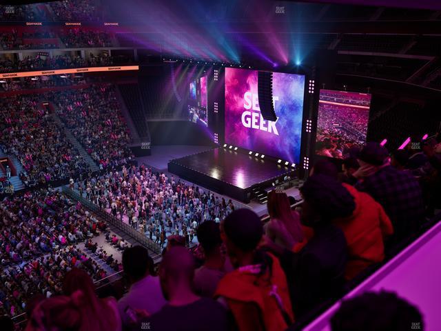 Little Caesars Arena - Section Drink Rail Mezzanine 12 Seat View
