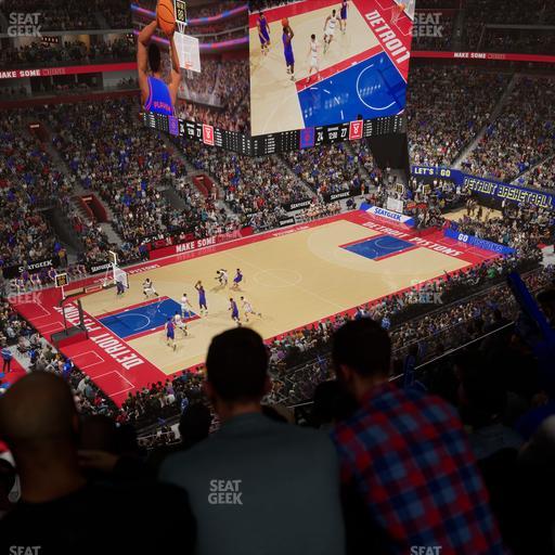 Little Caesars Arena - Section Drink Rail Mezzanine 15 Seat View