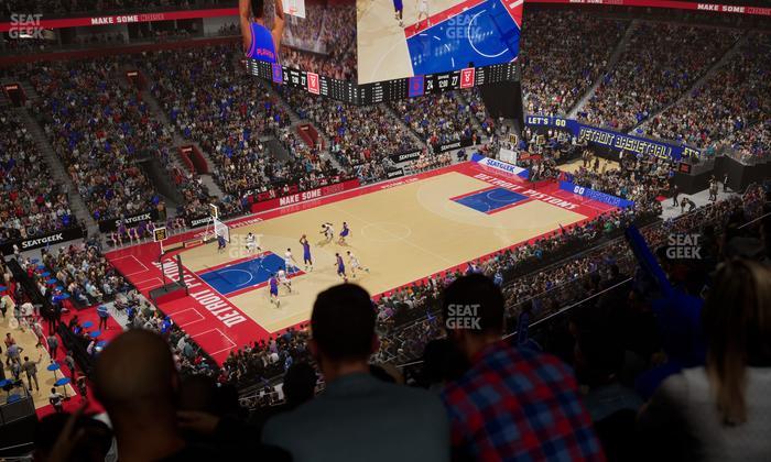 Little Caesars Arena - Section Drink Rail Mezzanine 15 Seat View