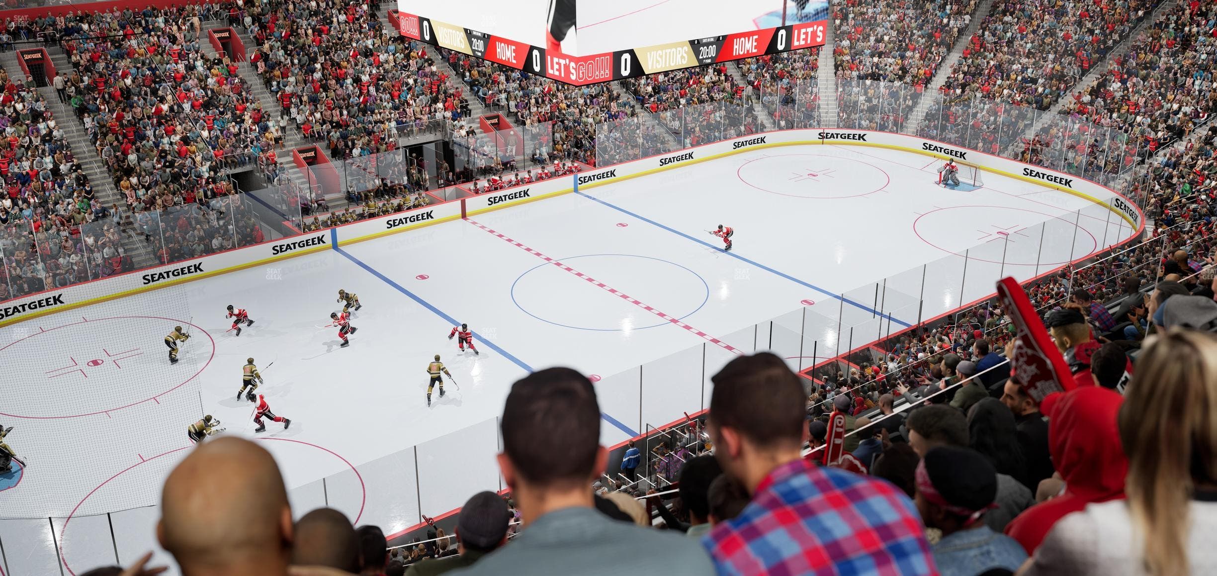 Little Caesars Arena - Section Drink Rail Mezzanine 15 Seat View