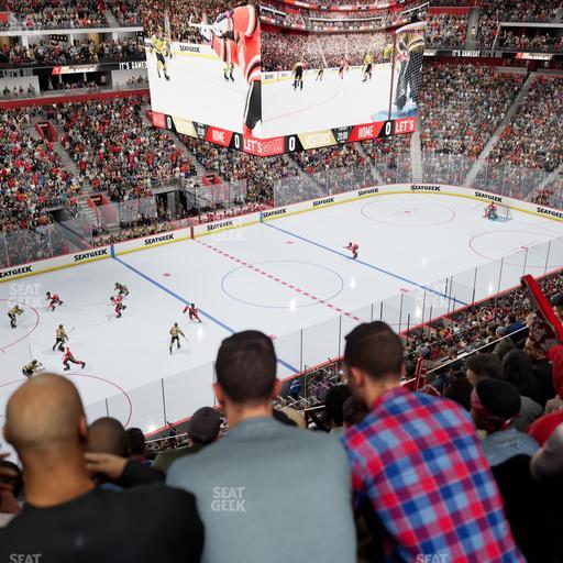 Little Caesars Arena - Section Drink Rail Mezzanine 15 Seat View