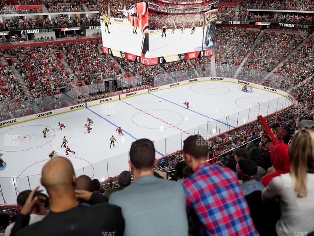 Little Caesars Arena - Section Drink Rail Mezzanine 15 Seat View