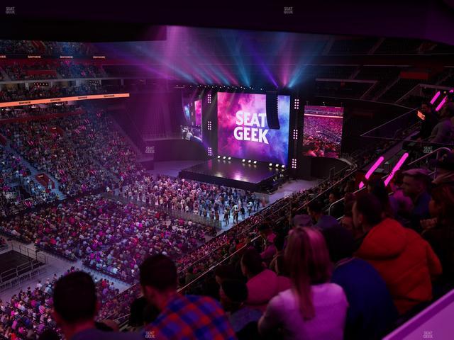 Little Caesars Arena - Section Drink Rail Mezzanine 15 Seat View