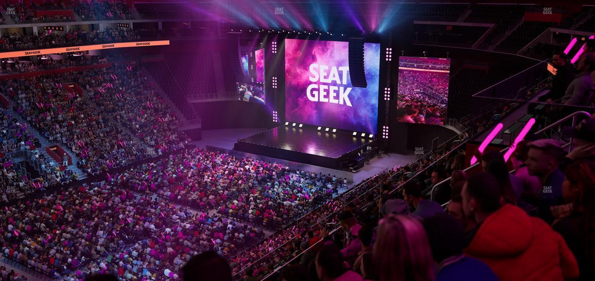Little Caesars Arena - Section Drink Rail Mezzanine 15 Seat View